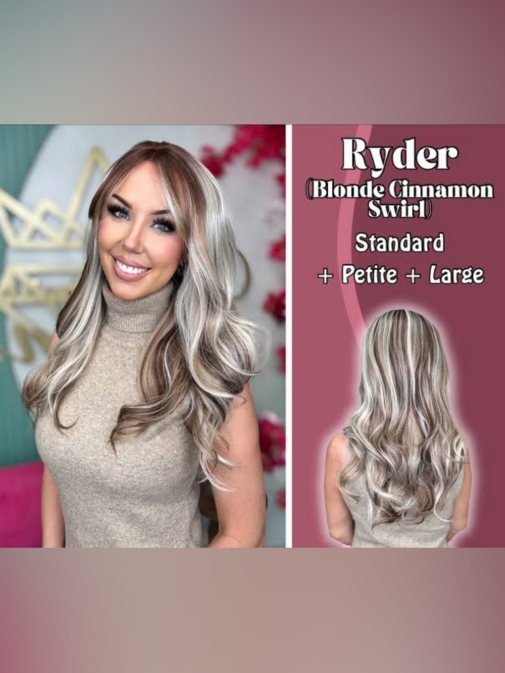 Ryder - CSC- Blonde Cinnamon Swirl Women's Wig, Standard